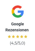 Google-Rezensionen: 4,5 von 5,0
