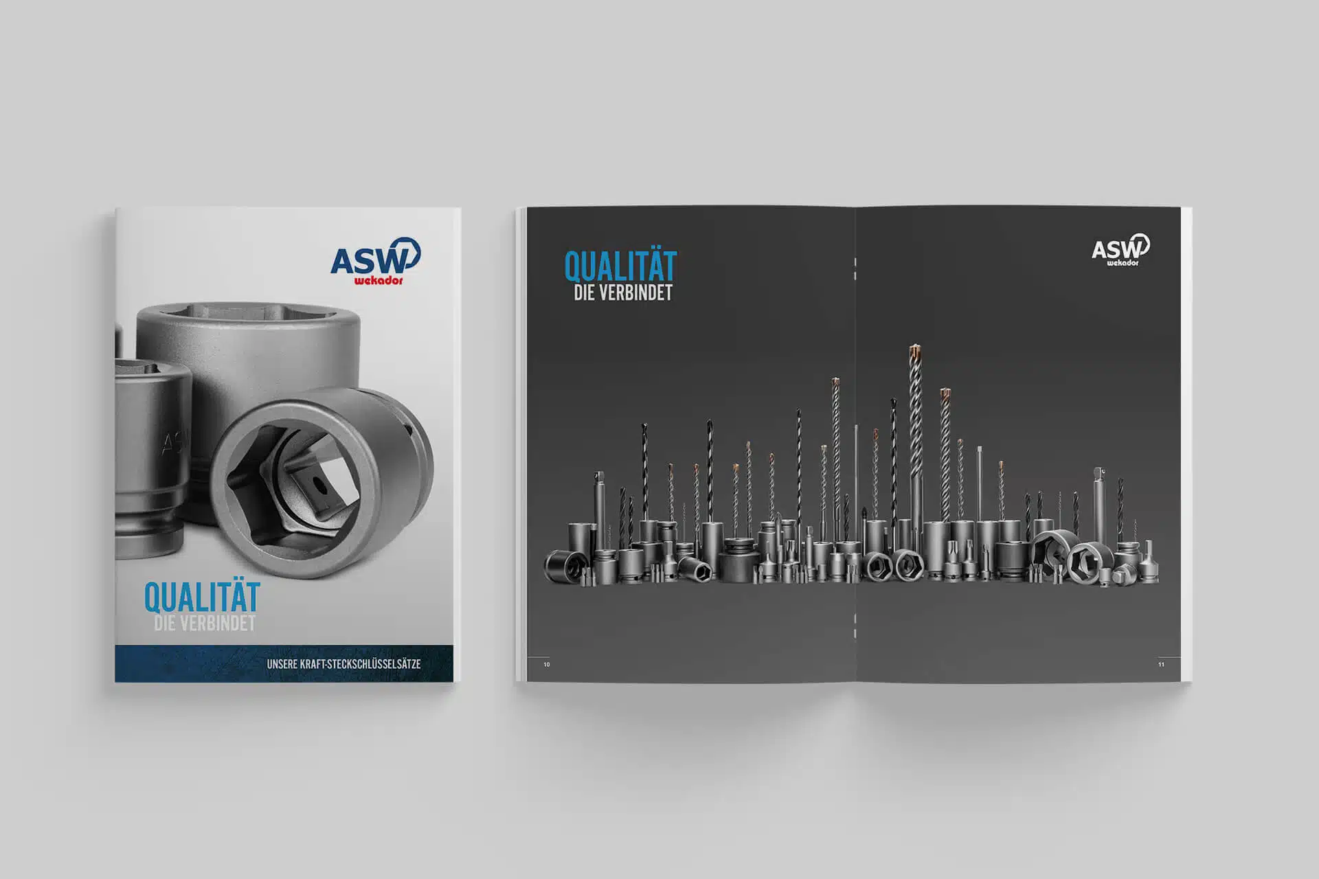 Broschüren für ASW, Design von vyn