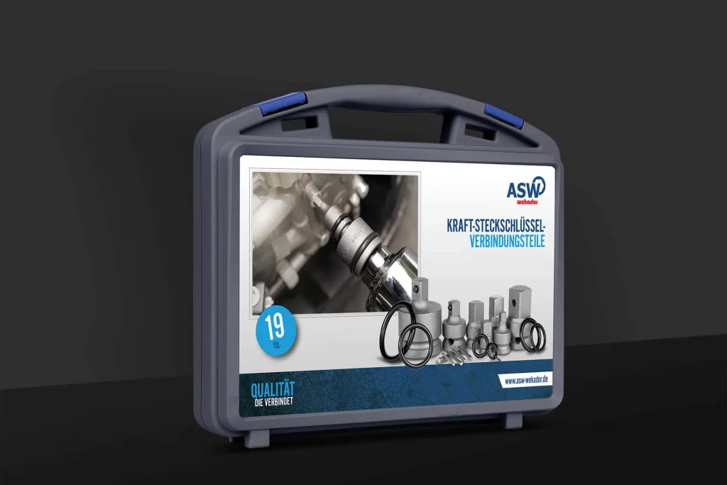 Produktverpackung eines Werkzeugkoffers für ASW, Design von vyn