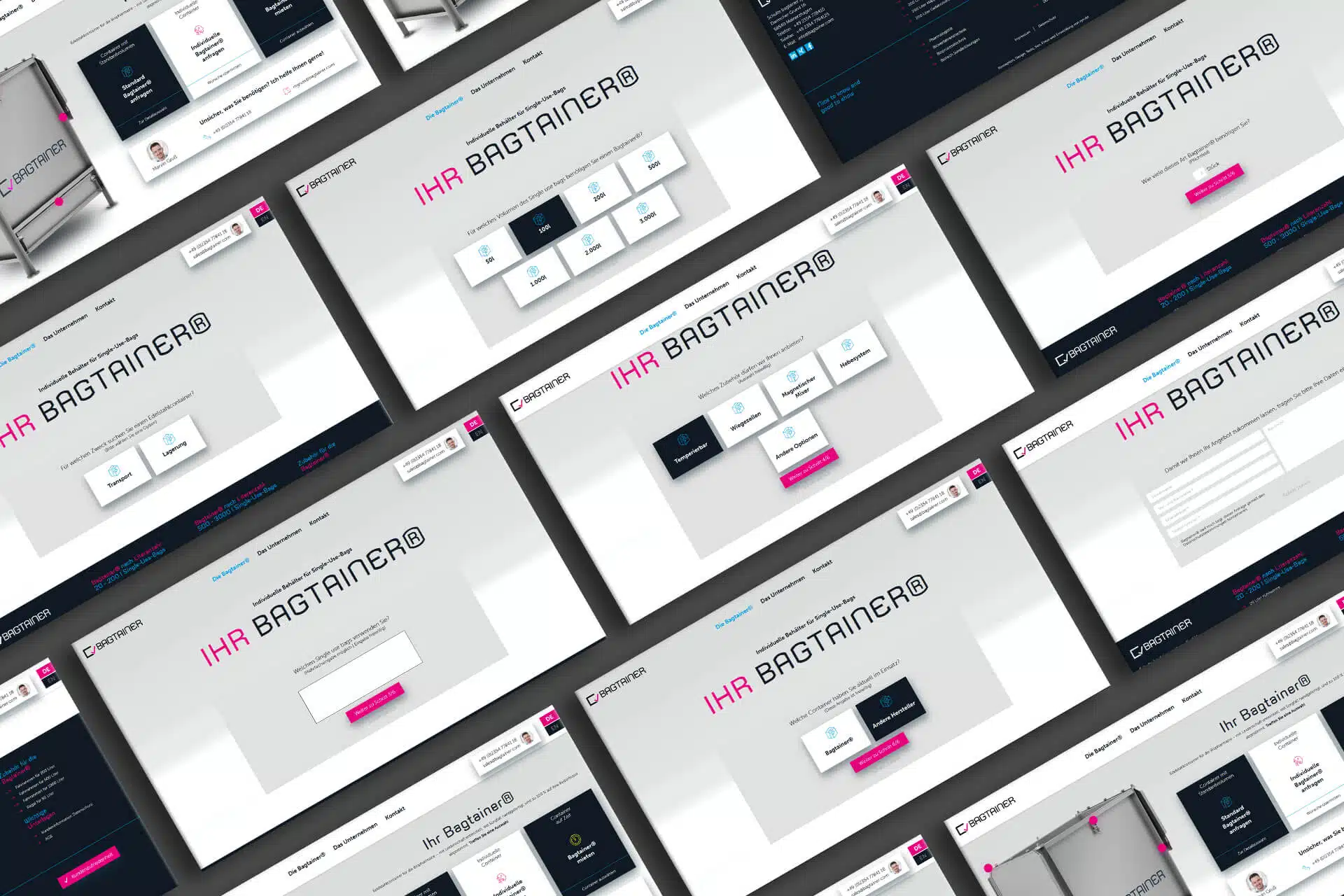 Ein Konfigurator-Design für Bagtainer, Design von vyn