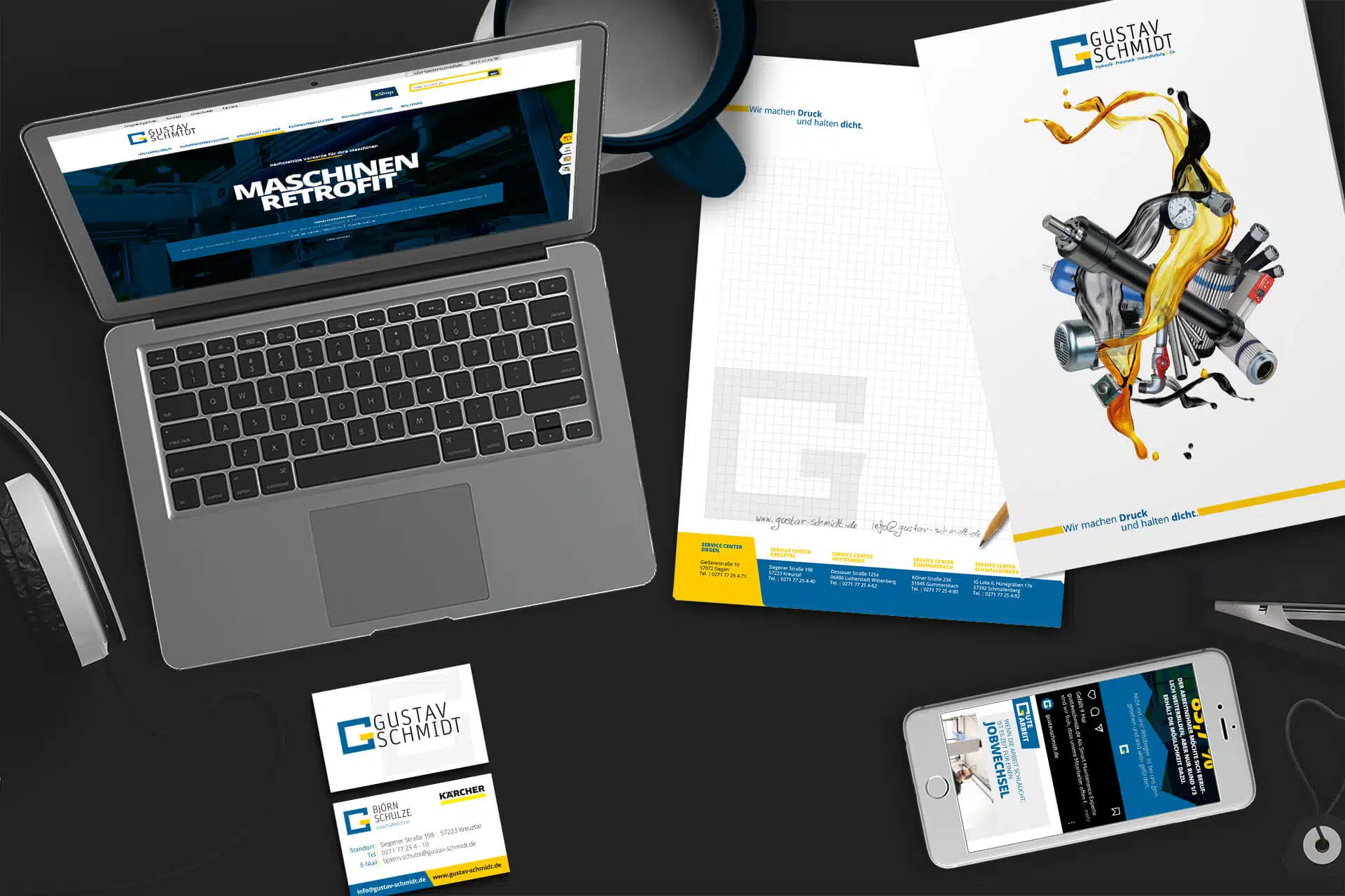 Ein Corporate Design für Gustav Schmidt, Design von vyn