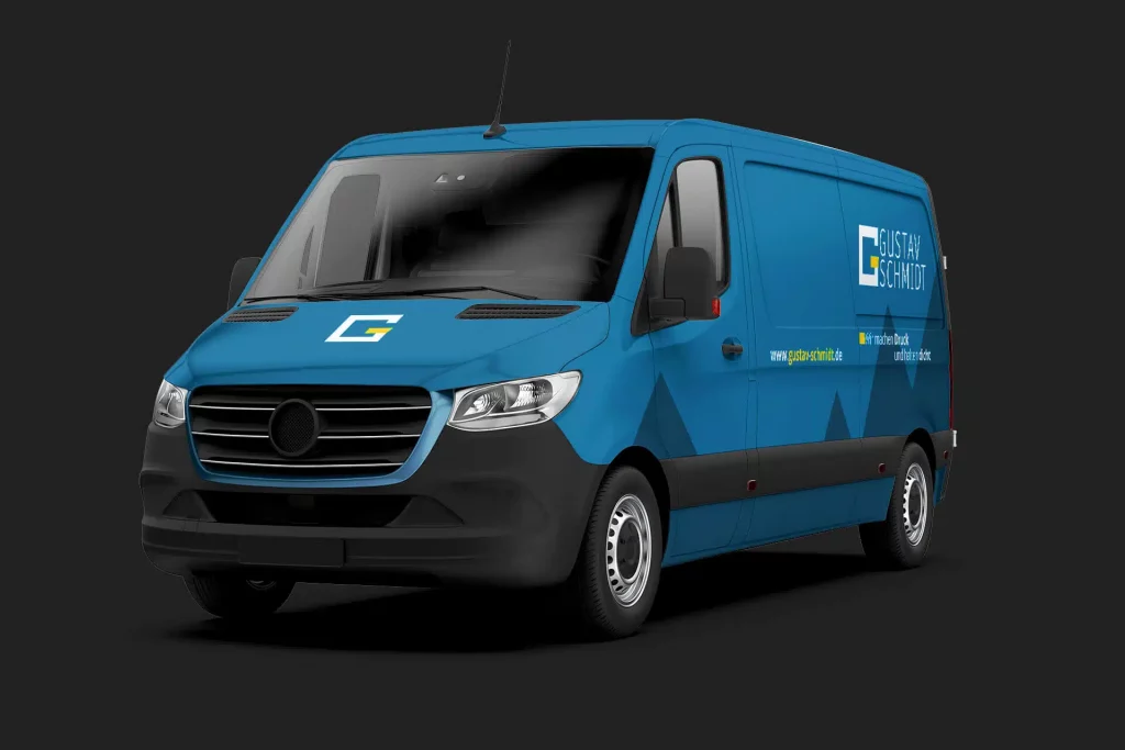 Eine Fahrzeugbeschriftung für Gustav Schmidt, Design von vyn