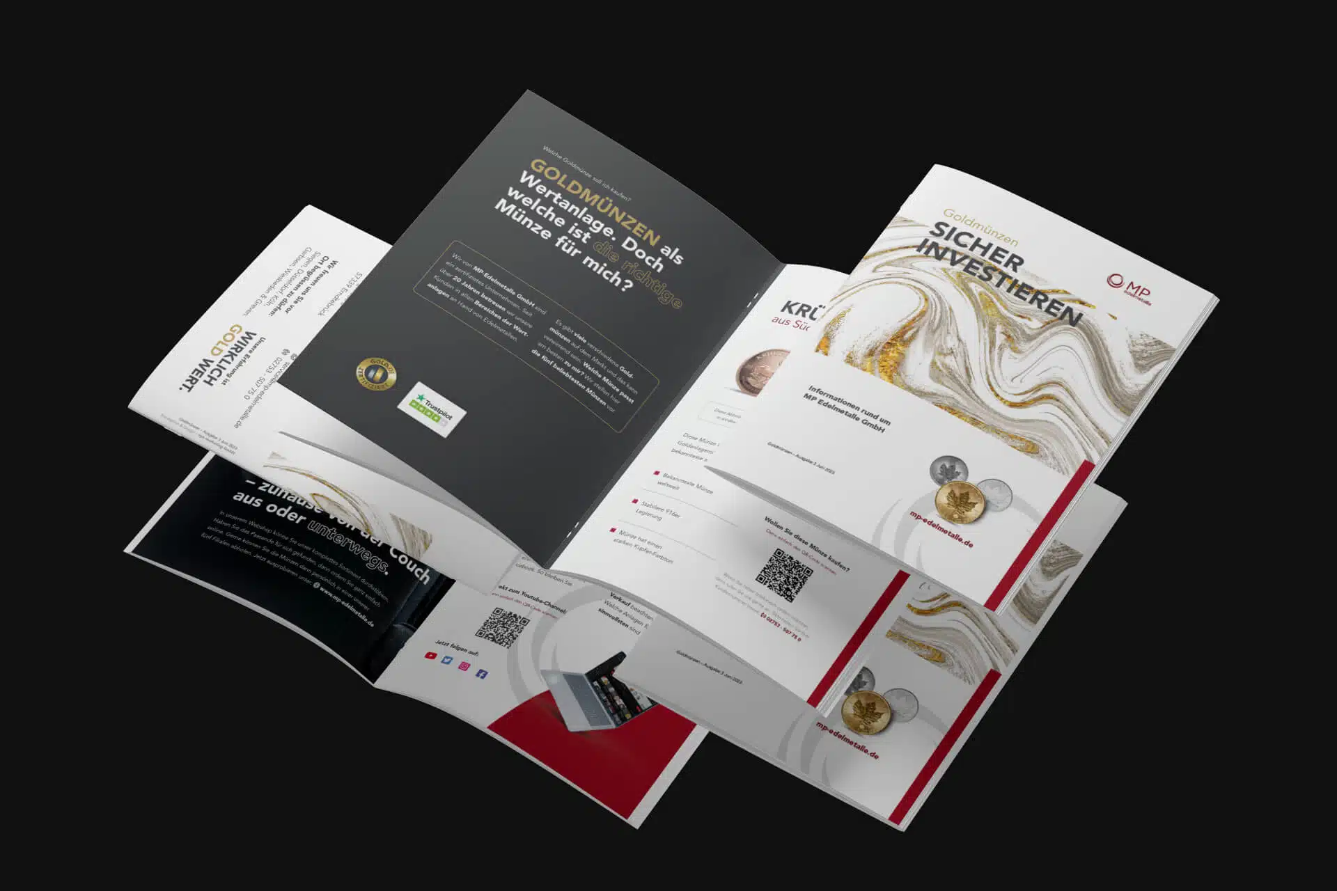 Broschüren für MP Edelmetalle, Design von vyn