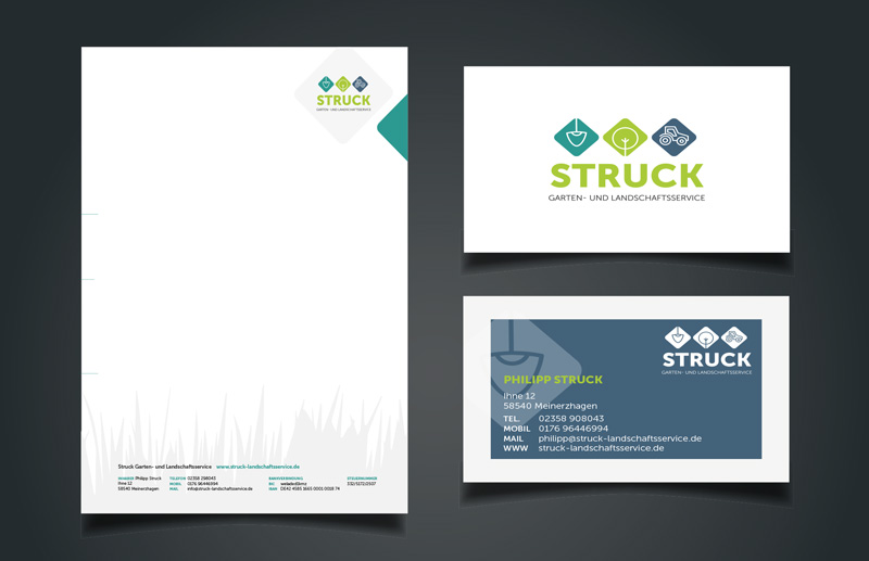 Printdesigns für Struck Garten- und Landschaftsservice, Design von vyn