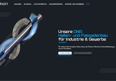 Ein Screenshot der Homepage von Revokon