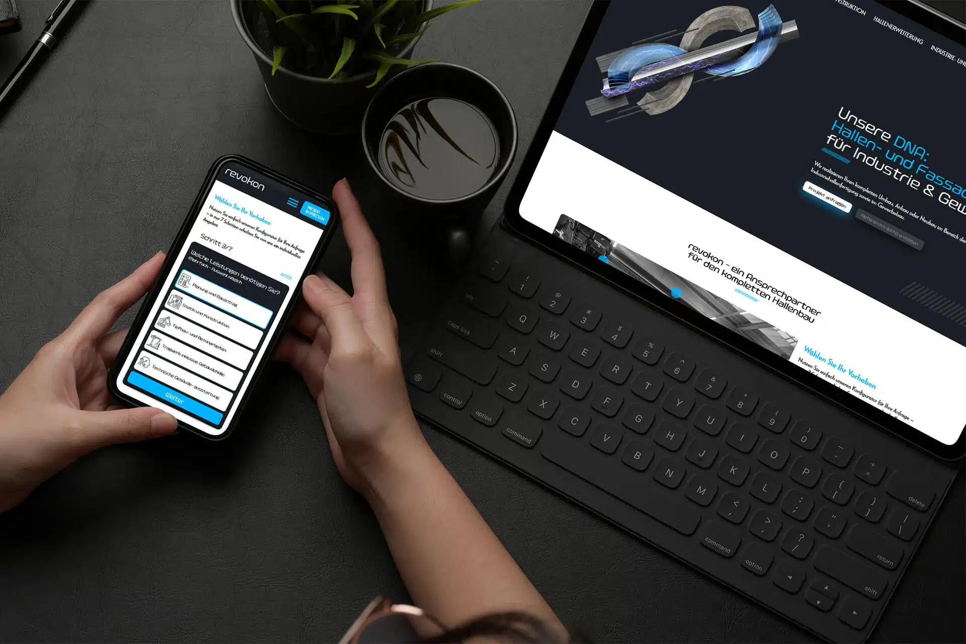 Ein Webdesign für Revokon, Design von vyn
