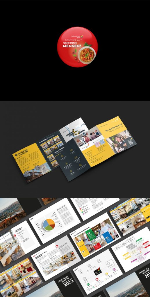 Broschüren, Flyer und Giveaway-Designs für das Studierendenwerk Siegen, Design von vyn