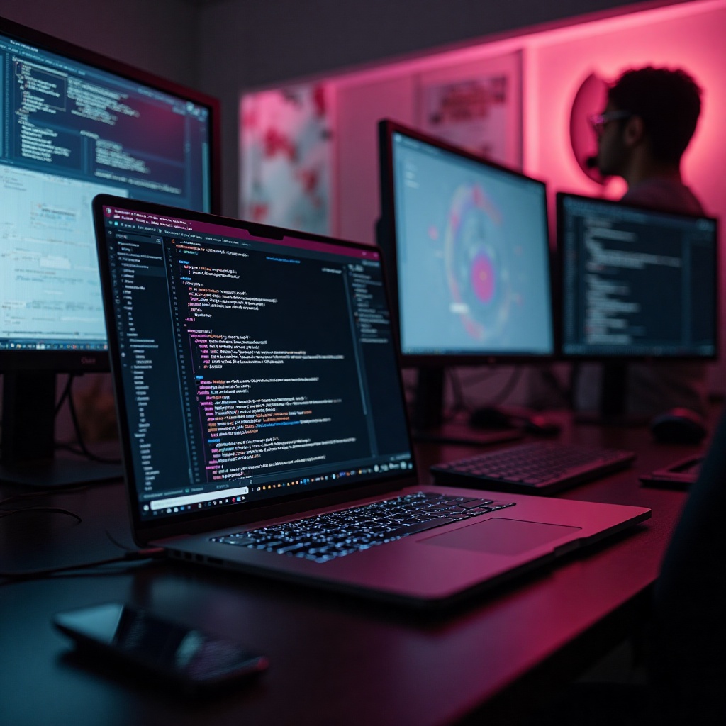 Offener Laptop mit A/B Testing auf dem Bildschirm