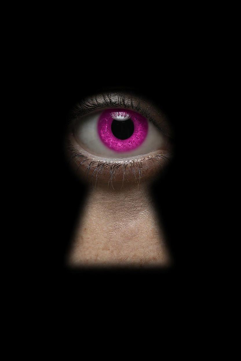 So wie dieses Auge durch ein schwarzes Schloss späht, solltest auch du deine KPIs im Blick behalten, wenn dein SEO Konzept umgesetzt wurde.