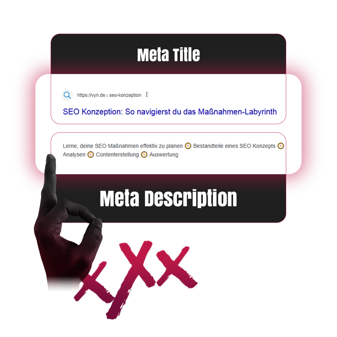 Infografik zu Meta Daten: Was ist der Title, was ist die Description?